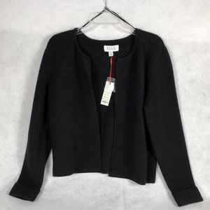 NWT Elle Black Soft Ribbed Cardigan Sweater